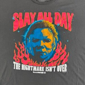 Halloween II Michael Myers Slay All Day Graphic T Shirt‎ 3XL/3XG Men's